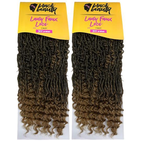 Cabelo Dreads Faux Locs Lady 300gr Black Beauty 2 Pacotes