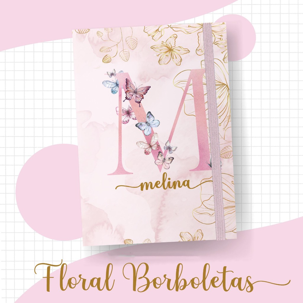 Capa para Caderneta de Saúde c/ Encaixe Personalizada c/Nome / Porta Caderneta de Saude Personalizada Jardim Borboletas em Oferta na Shopee