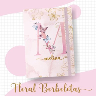 Capa para Caderneta de Saúde c/ Encaixe Personalizada c/Nome / Porta Caderneta de Saude Personalizada Jardim Borboletas em Oferta na Shopee