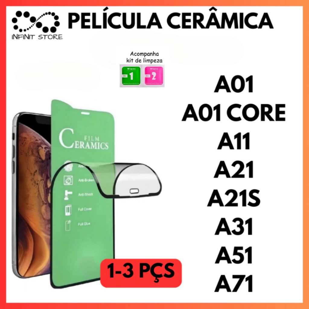 Película De Cerâmica Flexível Hidrogel 3D/9D Para Samsung A01 A01 CORE A11 A21 A21S A31 A51 A71 em Oferta na Shopee