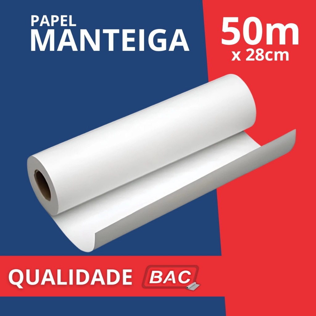 Imagem Rolo De Papel Manteiga 28 Cm X 50 Metros para Assar Forno Air Fryer Desenhos Arte Qualidade BAC