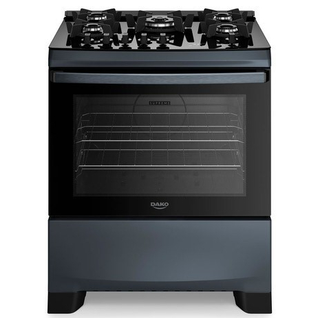 Fogão 5 Bocas Titanium com Painel Touch e Timer Digital Dako Supreme Timer Glass - Bivolt - Home Appliances