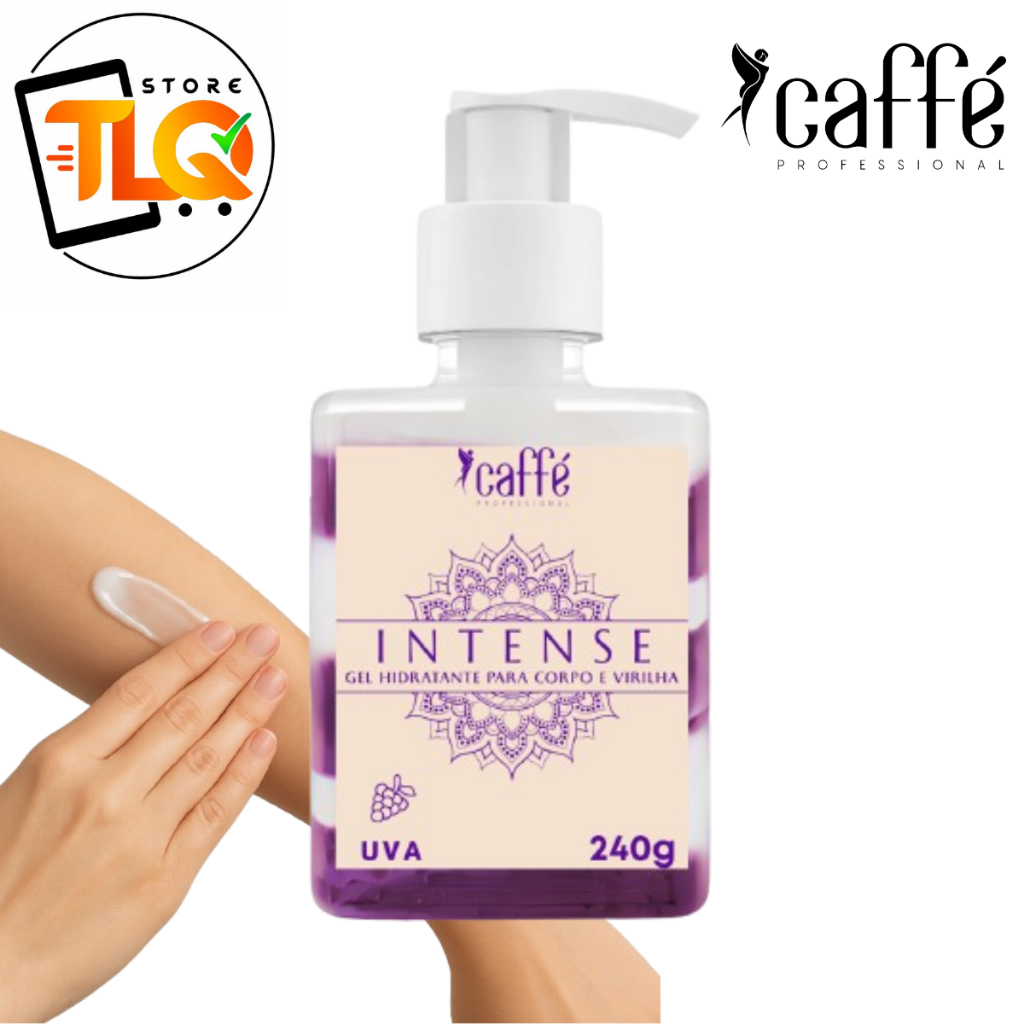 Intense Creme Gel Beijável Para Virilha E Corpo Uva 240g Caffé Profissional