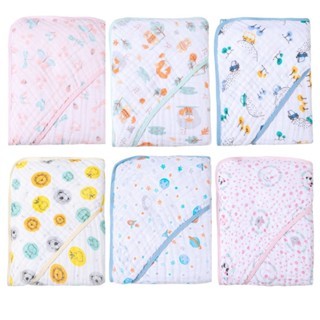 Kit com 4 Toalhas de Banho Fralda Soft Bebê Com Capuz