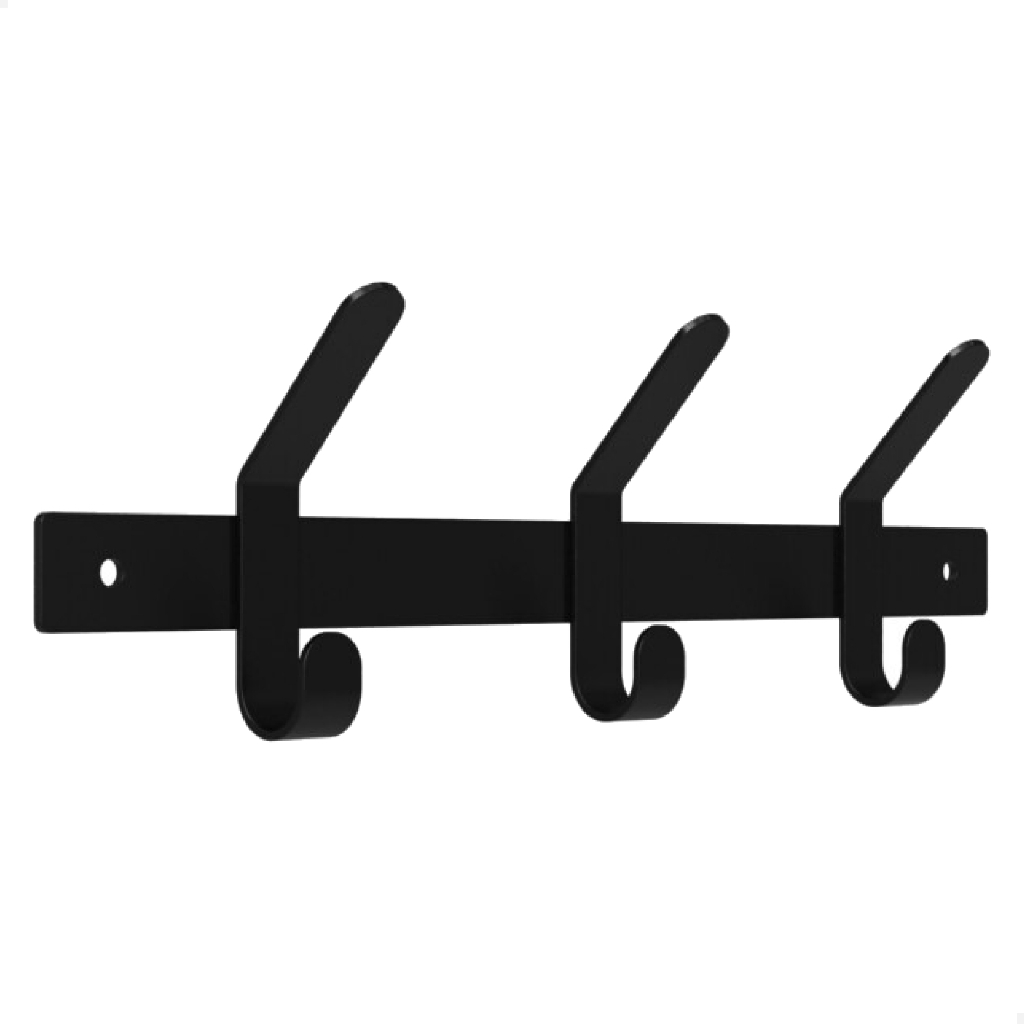 Suporte Cabideiro Multiuso Parede Reforçado Preto Aço Carbono Suporta 20kg Forte Resistente gancho em Oferta na Shopee