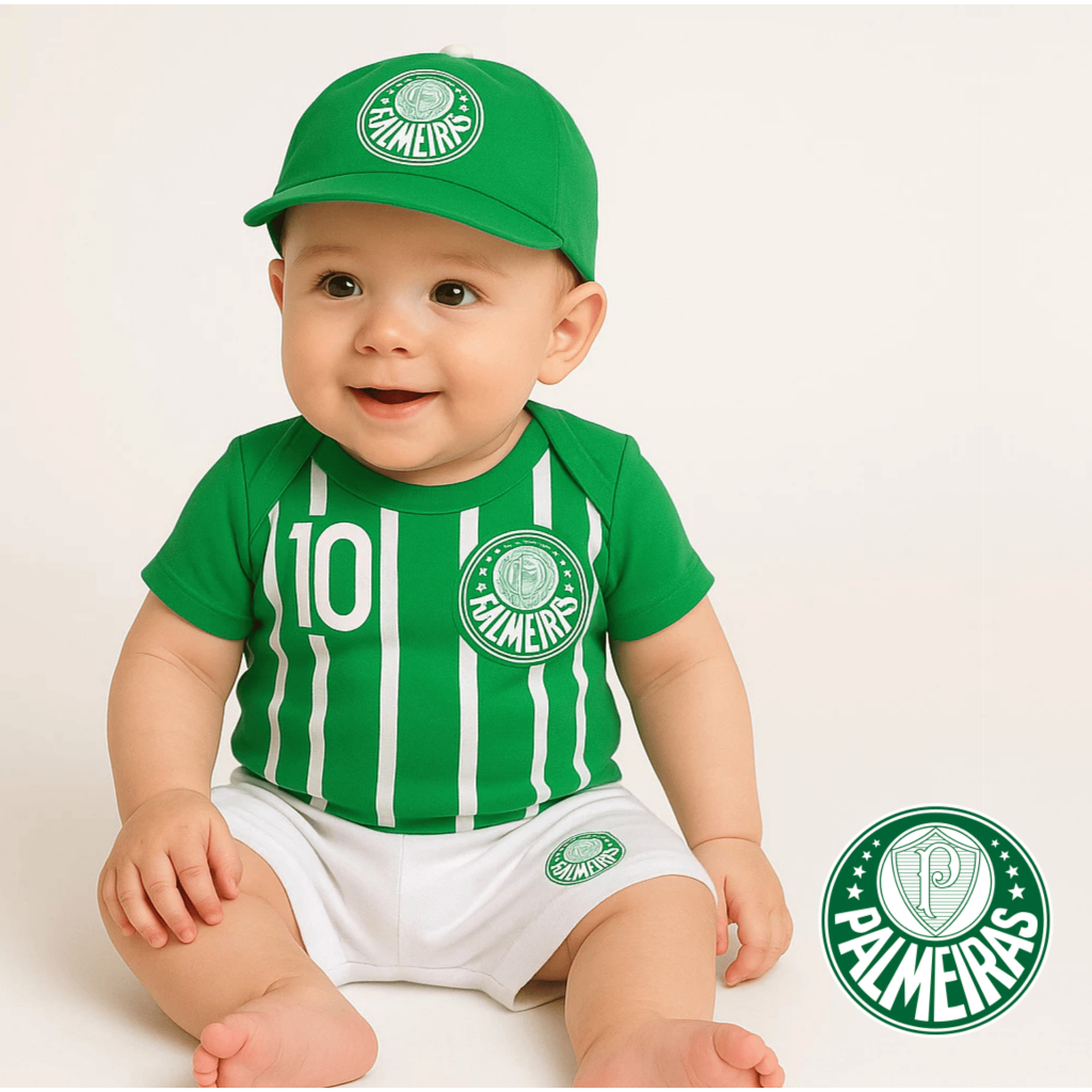 Body Bebê Infantil Mêsversário Temático Time Verdão Super Confortável Linha Premium em Oferta na Shopee