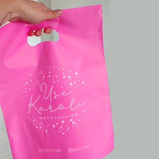 100 sacolas transparente personalizadas 30x40cm | criamos sua arte gratis em Oferta na Shopee