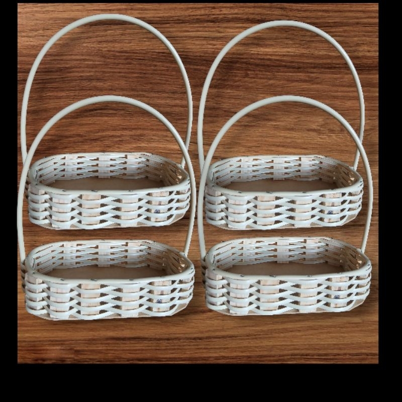 kit  10 Cestas Tecidas com Fibras Sinteticas para Cafe da Manha 24 x 14cm em Oferta na Shopee