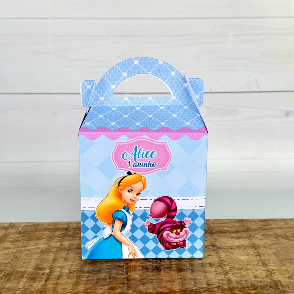 Caixa Maleta Alice no País das Maravilhas | Pegue e Monte| Personalizados | Lembrancinhas | Festa infantil | Aniversário