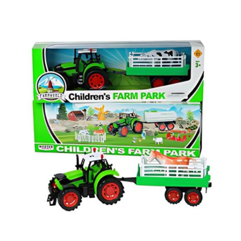 Kit Trator de Brinquedo com Carretinha e Animais Gado Fazenda - Envio Imediato em Oferta na Shopee