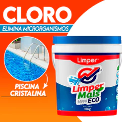 Balde De Cloro Atcllor 10 Kg Para Limpeza E Manutenção Para Piscina