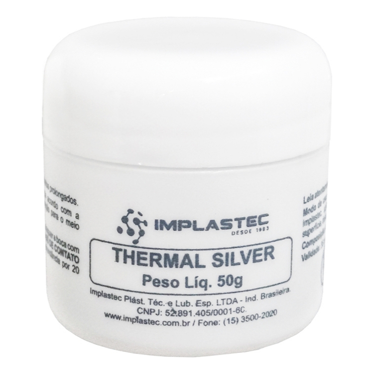 Pasta Térmica 50g Thermal Silver Prata Implastec