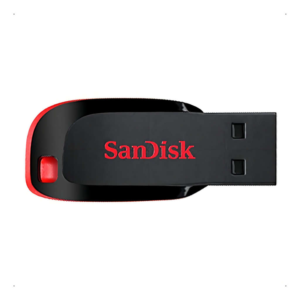 Pendrive SanDisk Cruzer Blade 128GB 2.0 preto e vermelho