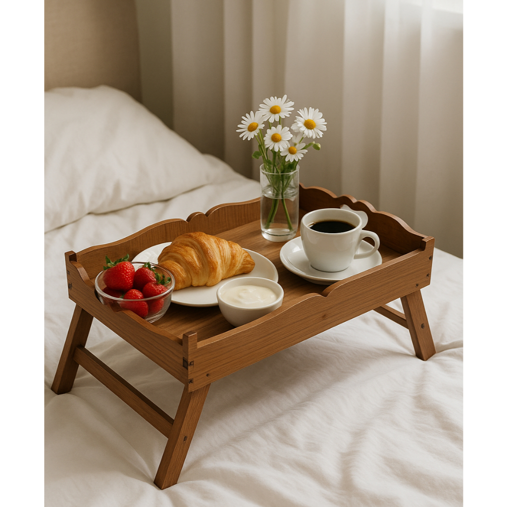 Bandeja para café da manhã na cama em MDF em Oferta na Shopee