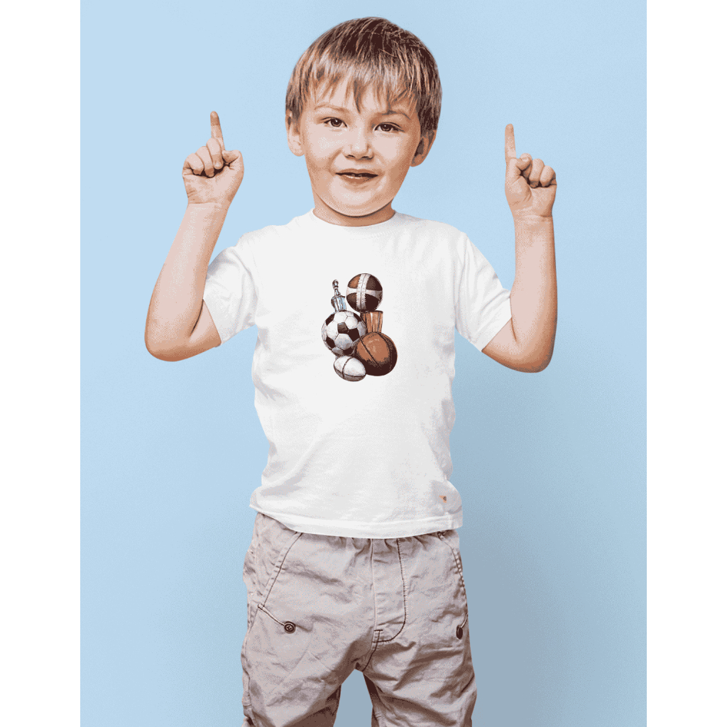 CAMISETA INFANTIL FUTEBOL BOLA BASQUETE JOGADOR BAISEBALL GOLF ROUPA CAMISA MENINO MENINA