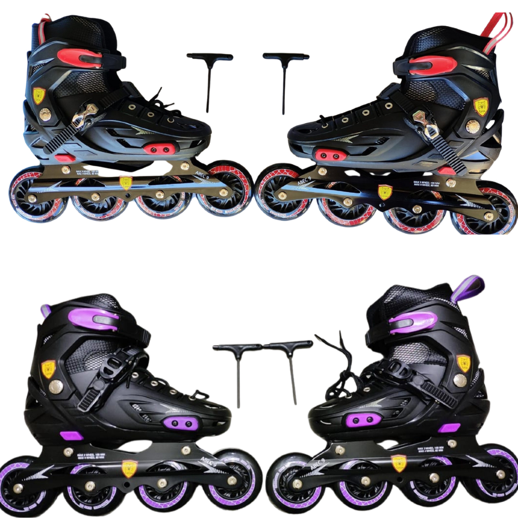 Patins adulto reforçado Roller 4 rodas com ajuste de tamanho suporta 100 kg