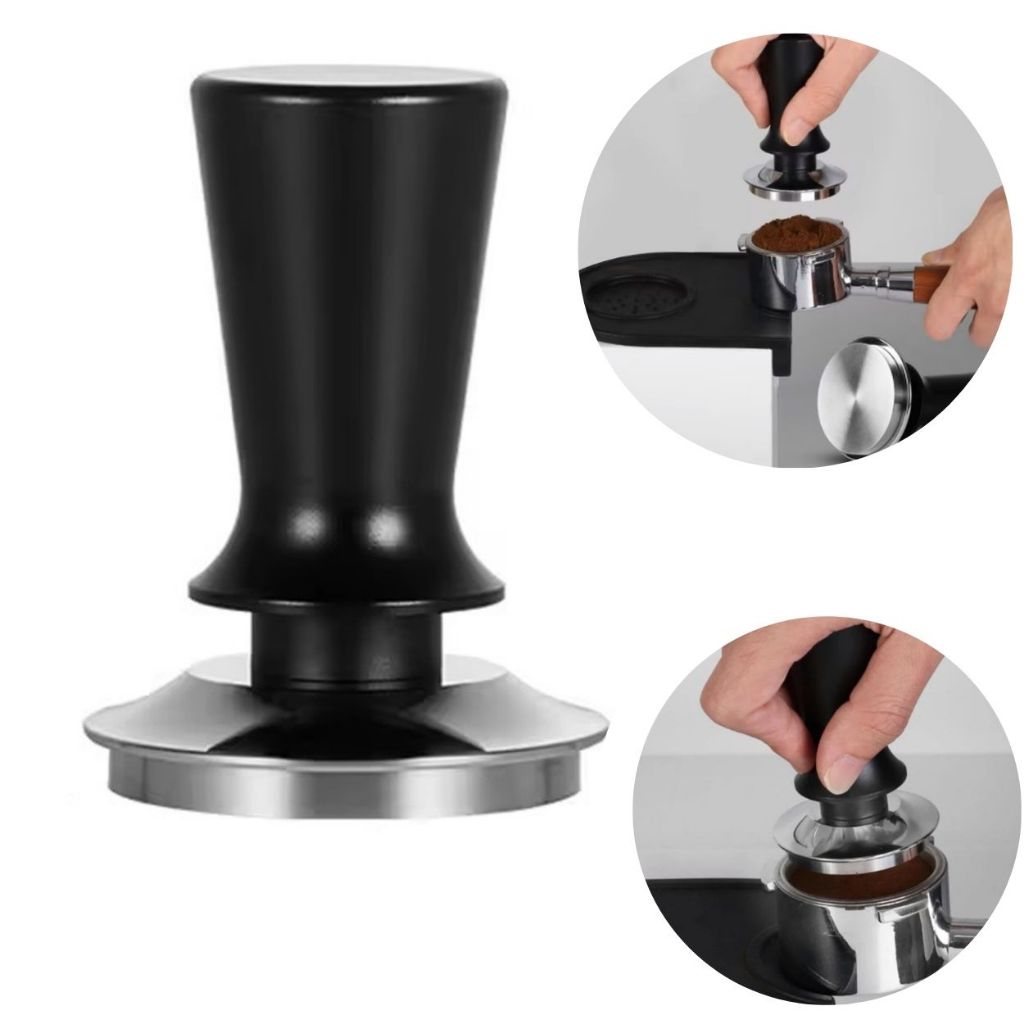 Tamper Compactador De Café Espresso Em Inox 51, 53 e 58mm Com Mola em Oferta na Shopee