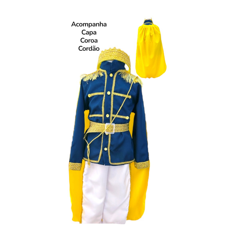 Fantasia Menino Infantil Principe Encantado Luxo 1 ao 12 em Oferta na Shopee