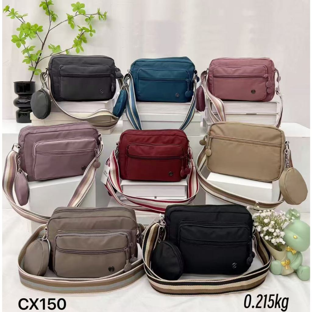 Bolsa media feminina leve e durável com múltiplos zíper tecido ultra-leve, estilo moderno em Oferta na Shopee