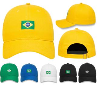 Boné Brasil Bandeira Seleção Bordado Aba Curva em Oferta na Shopee