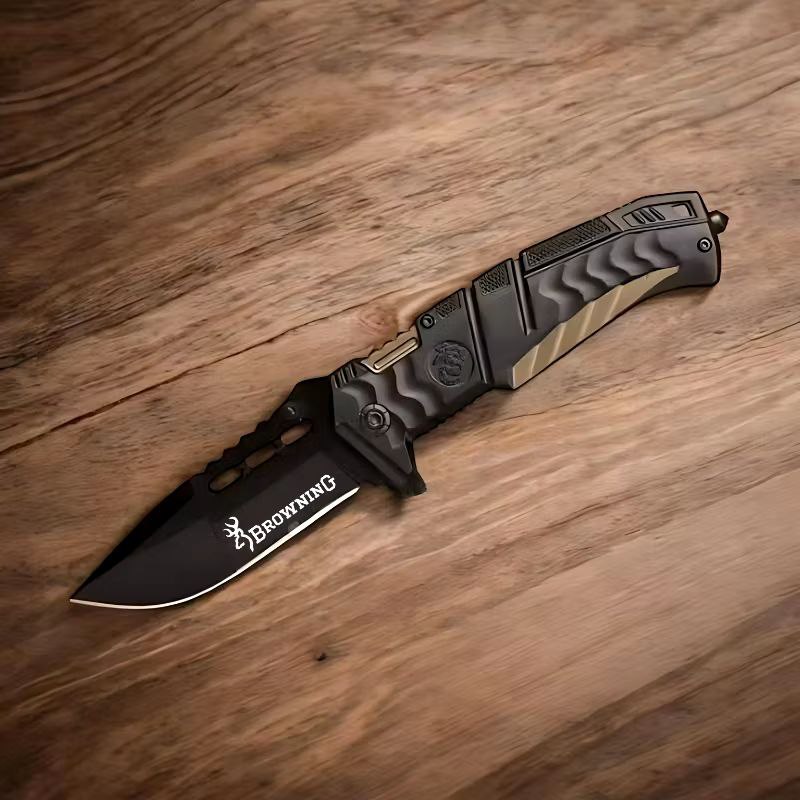 Canivete Semi-Automático com Lâmina Afiada - Design Compacto e Prático para Uso Diário e Aventura