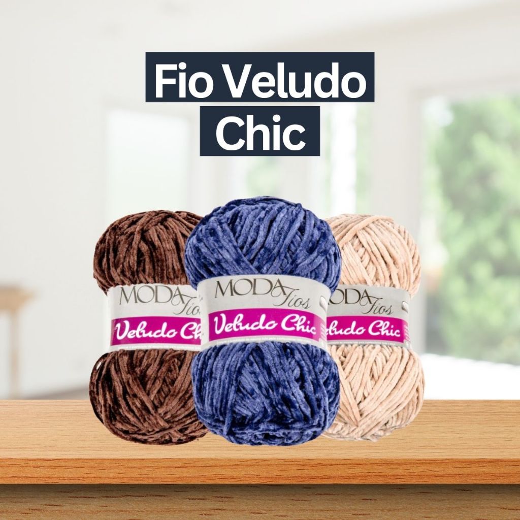 Fio Lã Veludo Chic Moda Fios 100g - 170 m em Oferta na Shopee