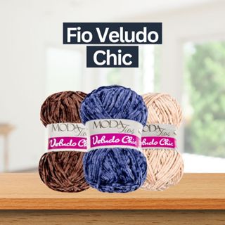 Fio Lã Veludo Chic Moda Fios 100g - 170 m em Oferta na Shopee