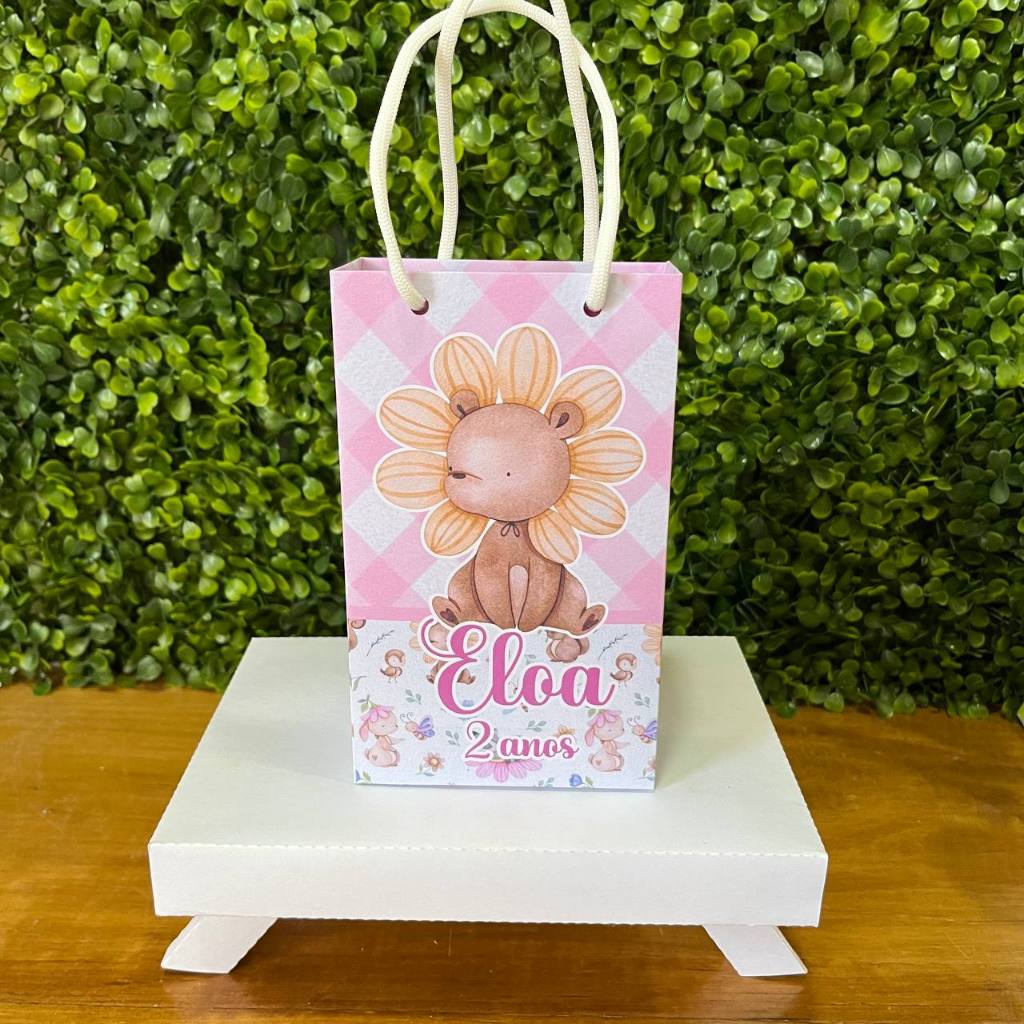 SACOLINHA PERSONALIZADA JARDIM ENCANTADO - PEGUE E MONTE - TAMANHO (P) - Lembrancinha - Aniversário