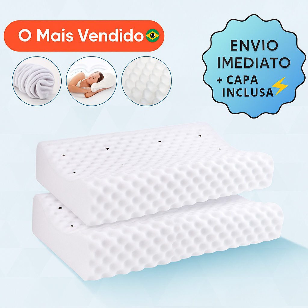 TRAVESSEIRO MAGNÉTICO ORTOPÉDICO CERVICAL PILLOW