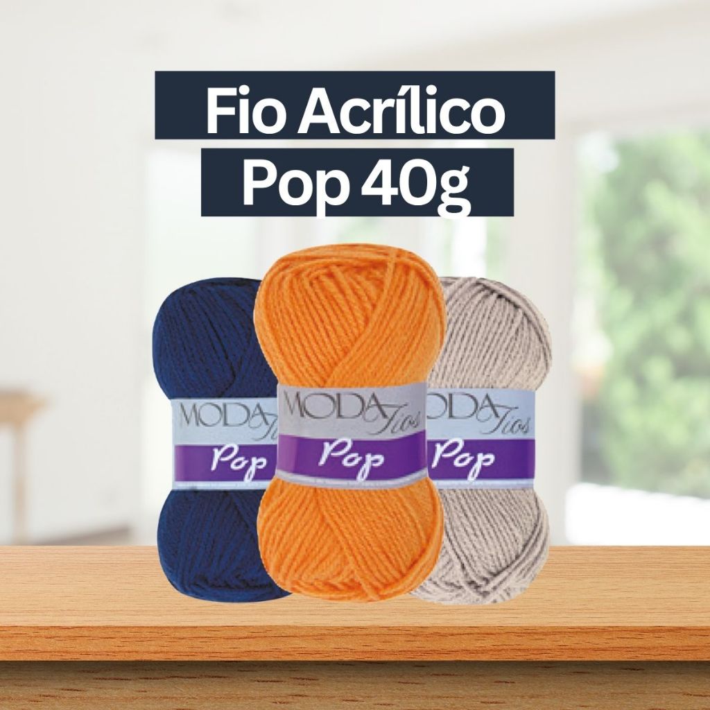 Fio Lã Pop Moda Fios 40g - 96 m Tricô Crochê