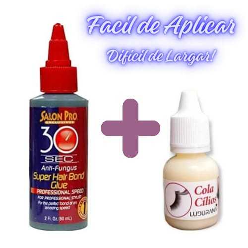 Kit Cola para Cílios Postiços Ludurana + Salon Pro 30 Sec em Oferta na Shopee