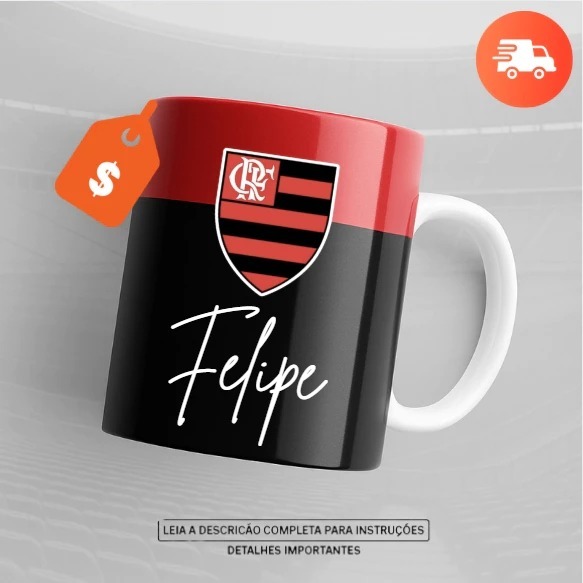 Caneca_Time_de_Futebol_Porcelana_Personalizada_com_Seu_Nome - Envio_imediato