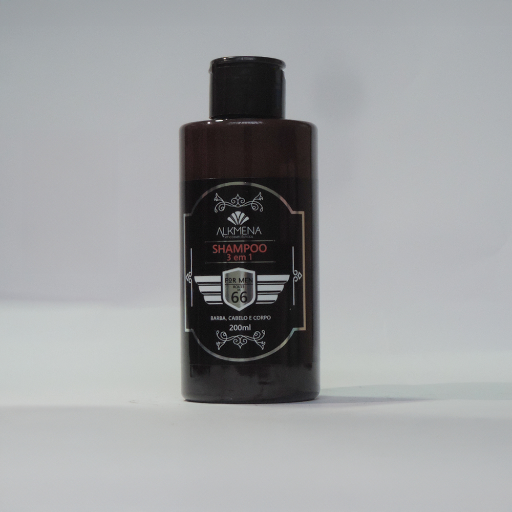 Shampoo masculino 3x1, Barba, Cabelo e Corpo For Men - Alkmena 200ml em Oferta na Shopee
