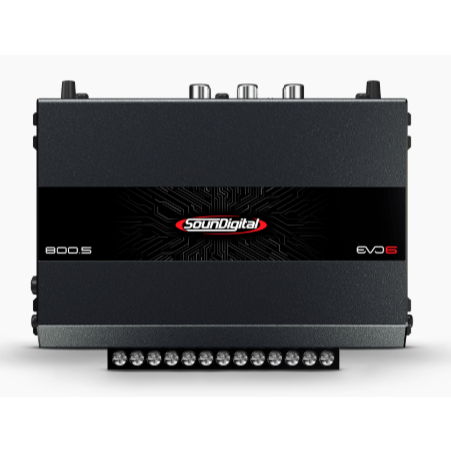 Módulo Amplificador Soundigital 800.5 Evo6 - 5 Canais -  800W - Canal exclusivo para subwoofer qualidade de audio