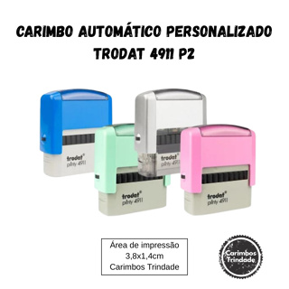 Carimbo Personalizado Automático 38x14mm - TRODAT 4911 P2 - Profissionais em Oferta na Shopee