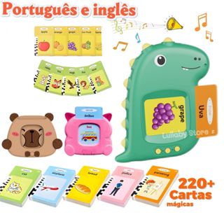 Brinquedo Pronúncia Portátil Máquina De Cartões De Aprendizagem Oral Kids Educational Toys（Português e Inglês） em Oferta na Shopee