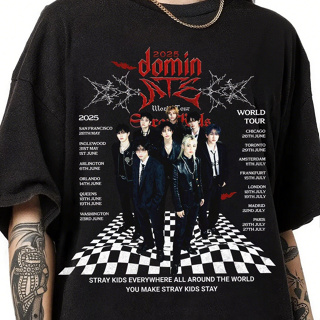 Camiseta Feminina Blusa Unissex Kpop Stray Kids The domin ATE Experience 2026 World Tour Maniac em Oferta na Shopee
