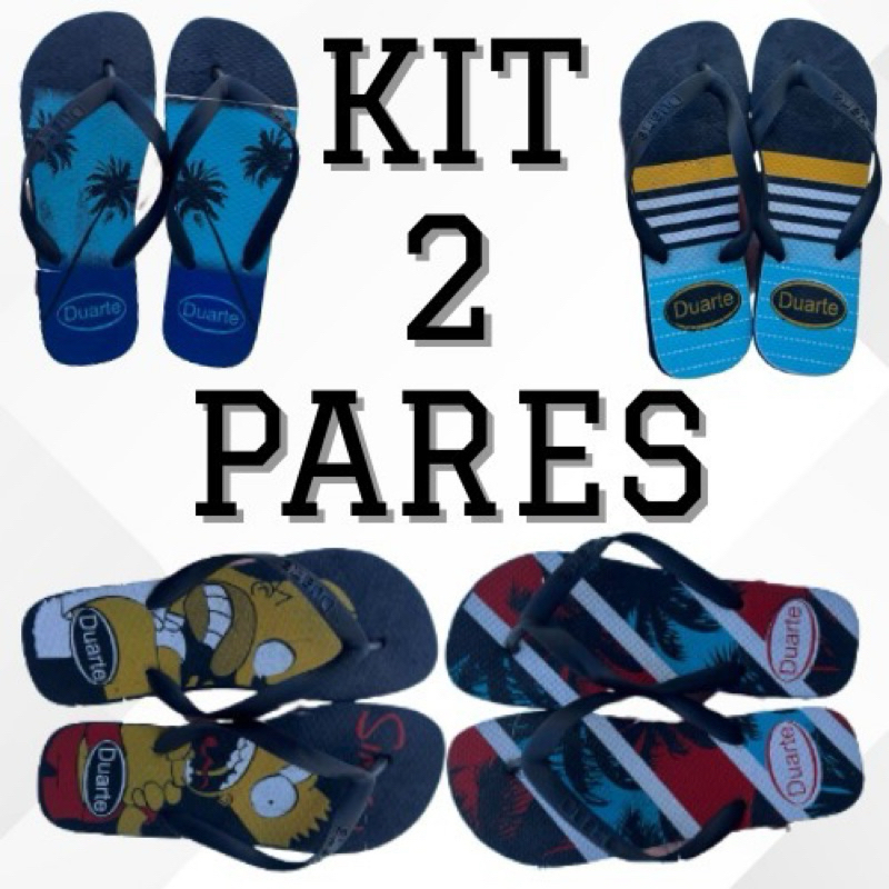 Kit 2 Pares SORTIDOS MASCULINO Estampado Mais Vendidos