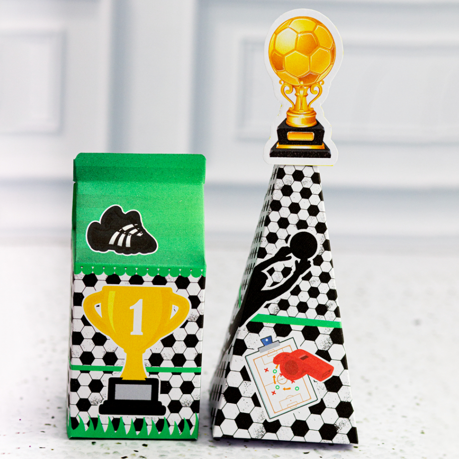 MINI Kit Personalizado - FUTEBOL - Caixinhas MINATURA para Lembrancinhas - PEGUE E MONTE