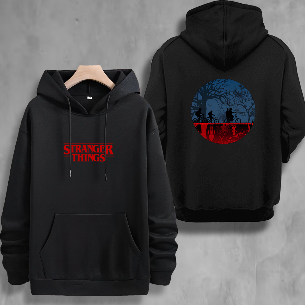 Moletom Premium Stranger Things Flanelado Com Capuz Unisex em Oferta na Shopee