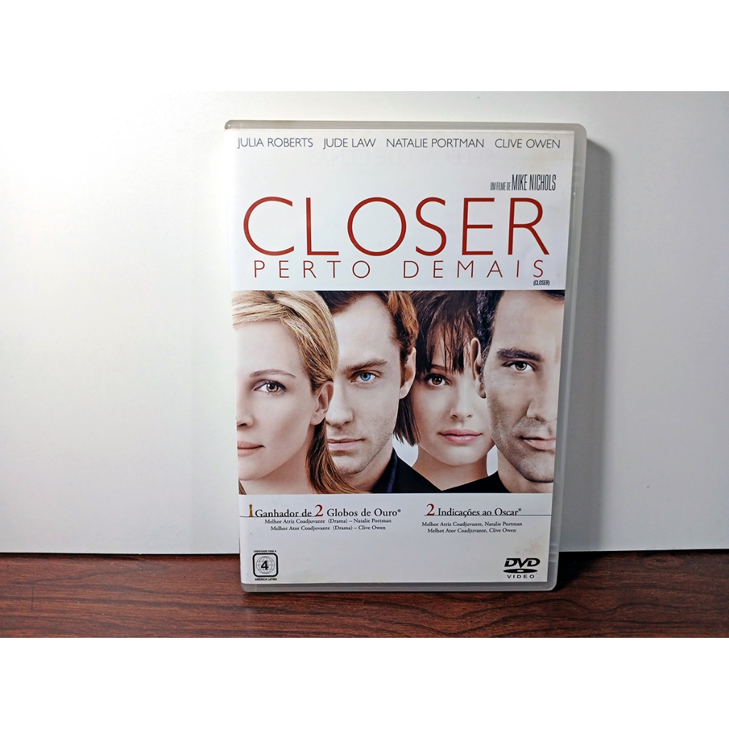 DVD CLOSER PERTO DEMAIS – USADO - ORIGINAL - Drama / Romance