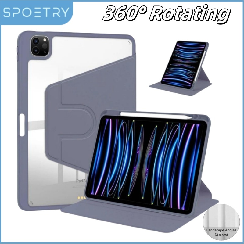 Capa Com Rotação De 360° Para IPad Air 11 13 M2 Pro M4 Air 4 5 10.9 IPad 8 9 10 Geração Mini 6 Com Suporte Para Tablet
