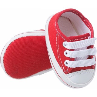 Sapatinho Tênis Bebê Recém-Nascido Casual Estilo All Star Liso