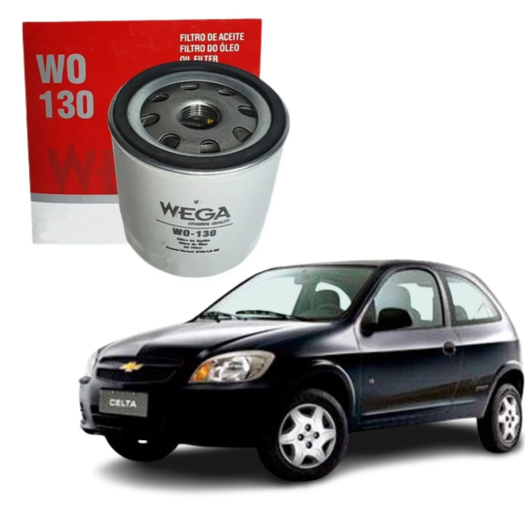 Filtro De Óleo Blindado Wega WO130 Chevrolet CELTA 1.0 E 1.4 2001 a 2014 Original