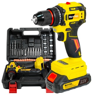 Parafusadeira Furadeira Função de impacto 21V 2 Baterias Com Maleta Acessórios Completo sem escovas em Oferta na Shopee