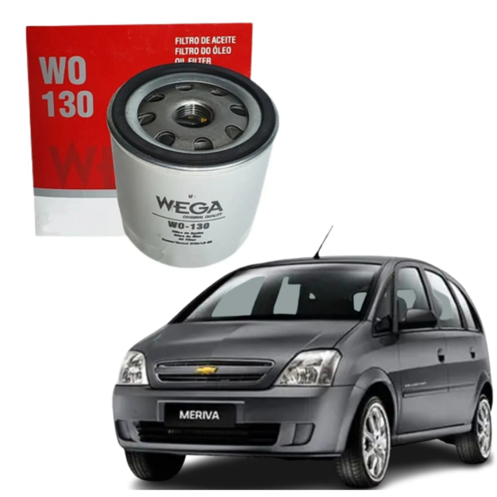 Filtro De Óleo Blindado Wega WO130 Chevrolet MERIVA 1.4 E 1.8 2002 a 2012 Original
