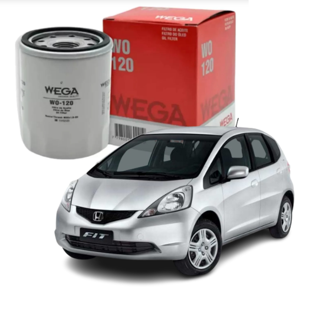 Filtro De Óleo Blindado Wega WO120 Honda FIT 1.4 1.5 2004 a 2019 Original