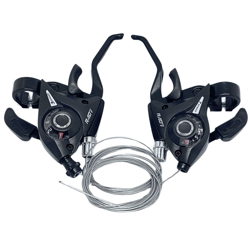 Par Mudador Alavanca 21v Tipo Shimano C/manete E Cabo