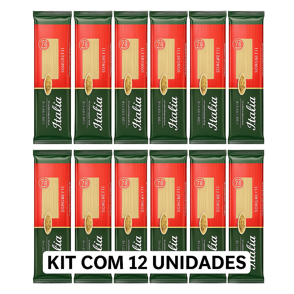 Macarrão Liane Italia Espaguete Sêmola 500g - 12 unidades