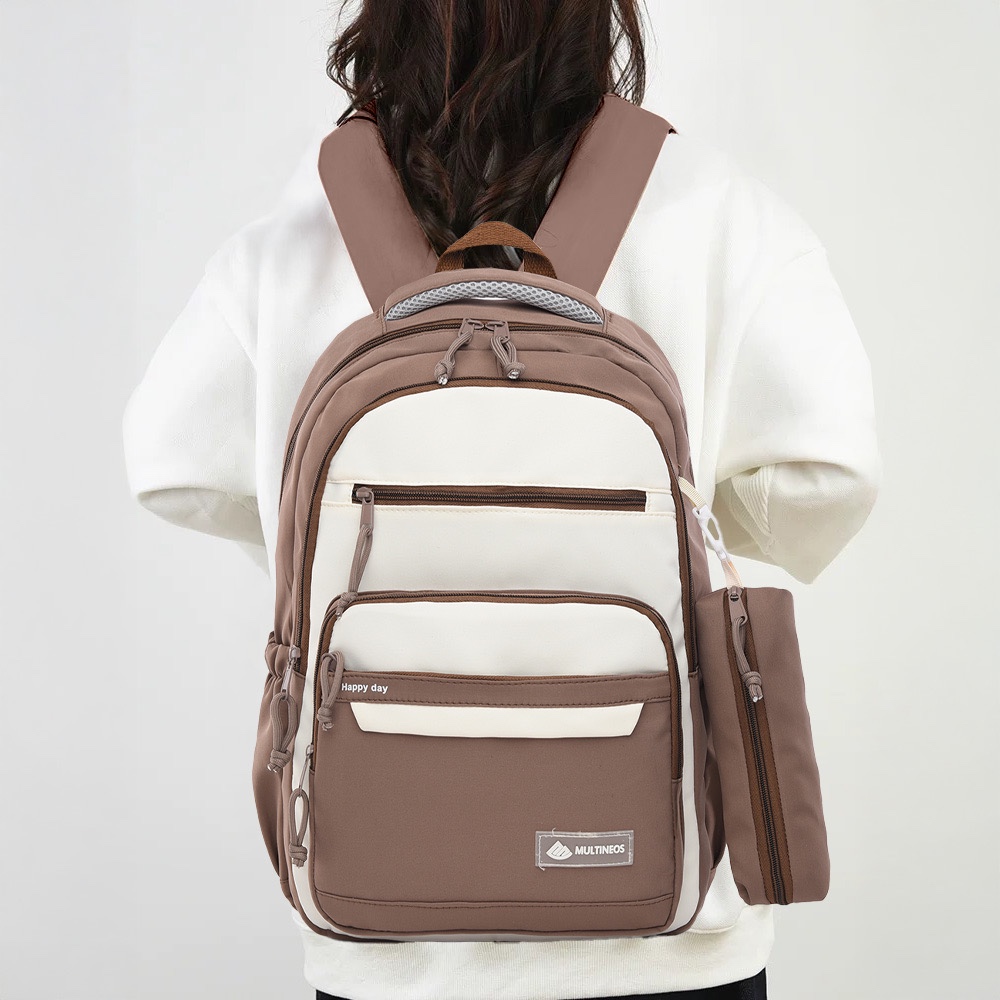 Mochila Grande Com Estojo  Escolar Faculdade Masculina e Feminina Reforçada em Oferta na Shopee